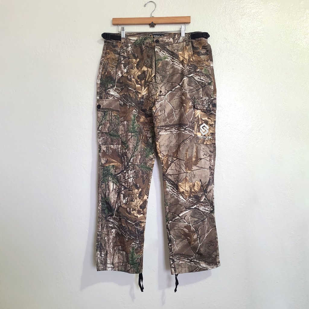 Scentlok Realtree Camo Hunting Pants Menâs Xl Adjustable Cargo